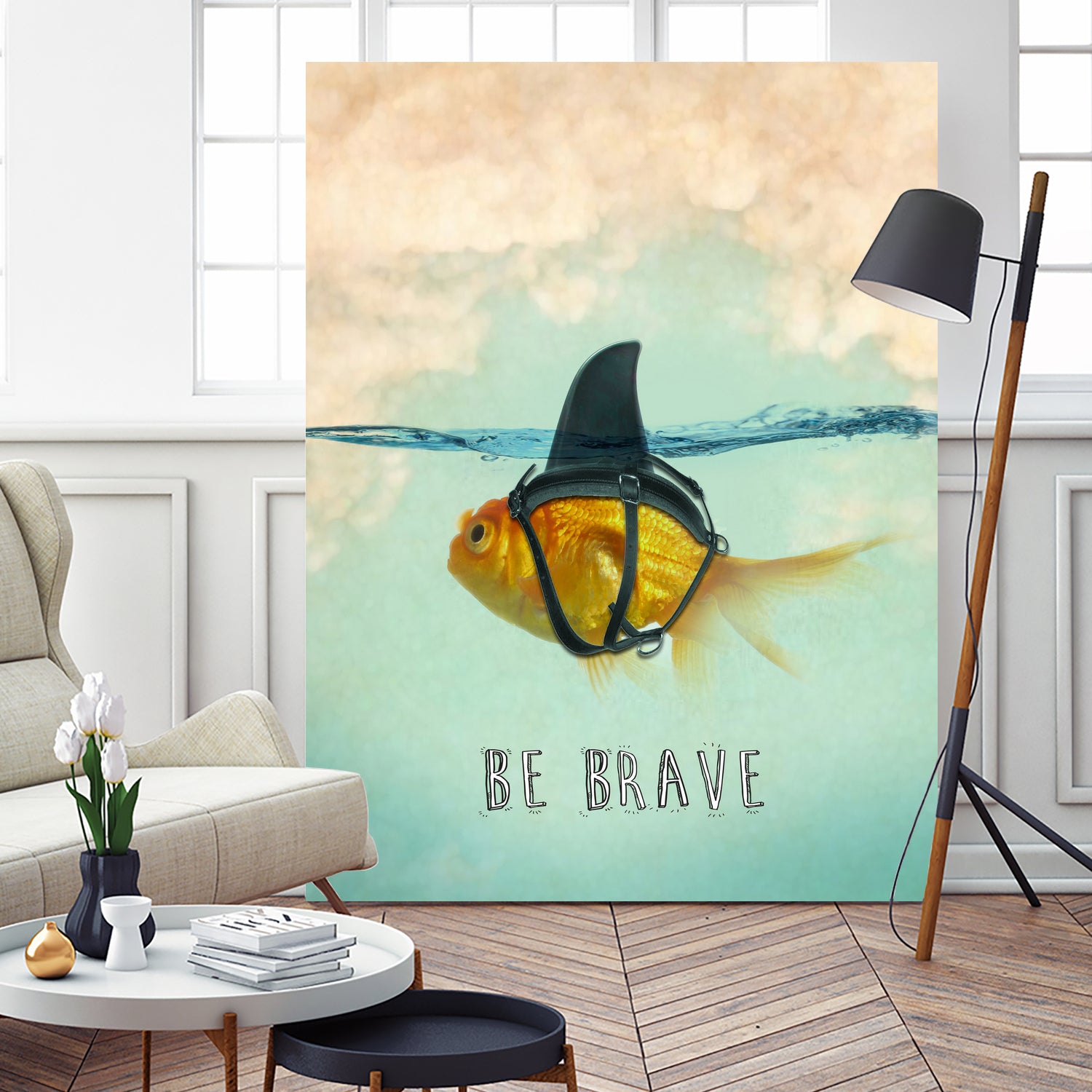 BE BRAVE by Vin Zzep on GIANT ART - white digital painting