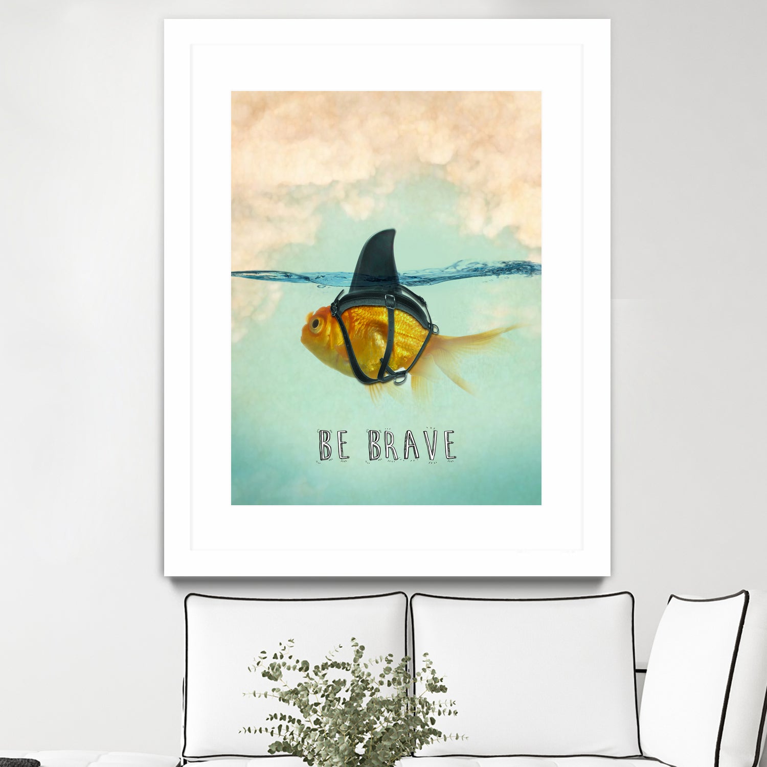 BE BRAVE by Vin Zzep on GIANT ART - white digital painting