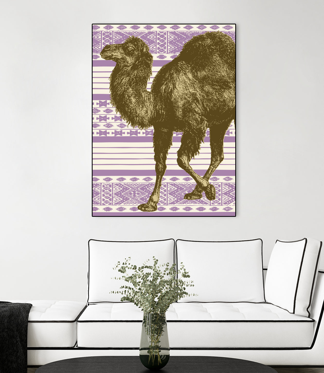 Bazaar Camel Lavender by Thomas Fernez on GIANT ART - fuchsia digital drawing