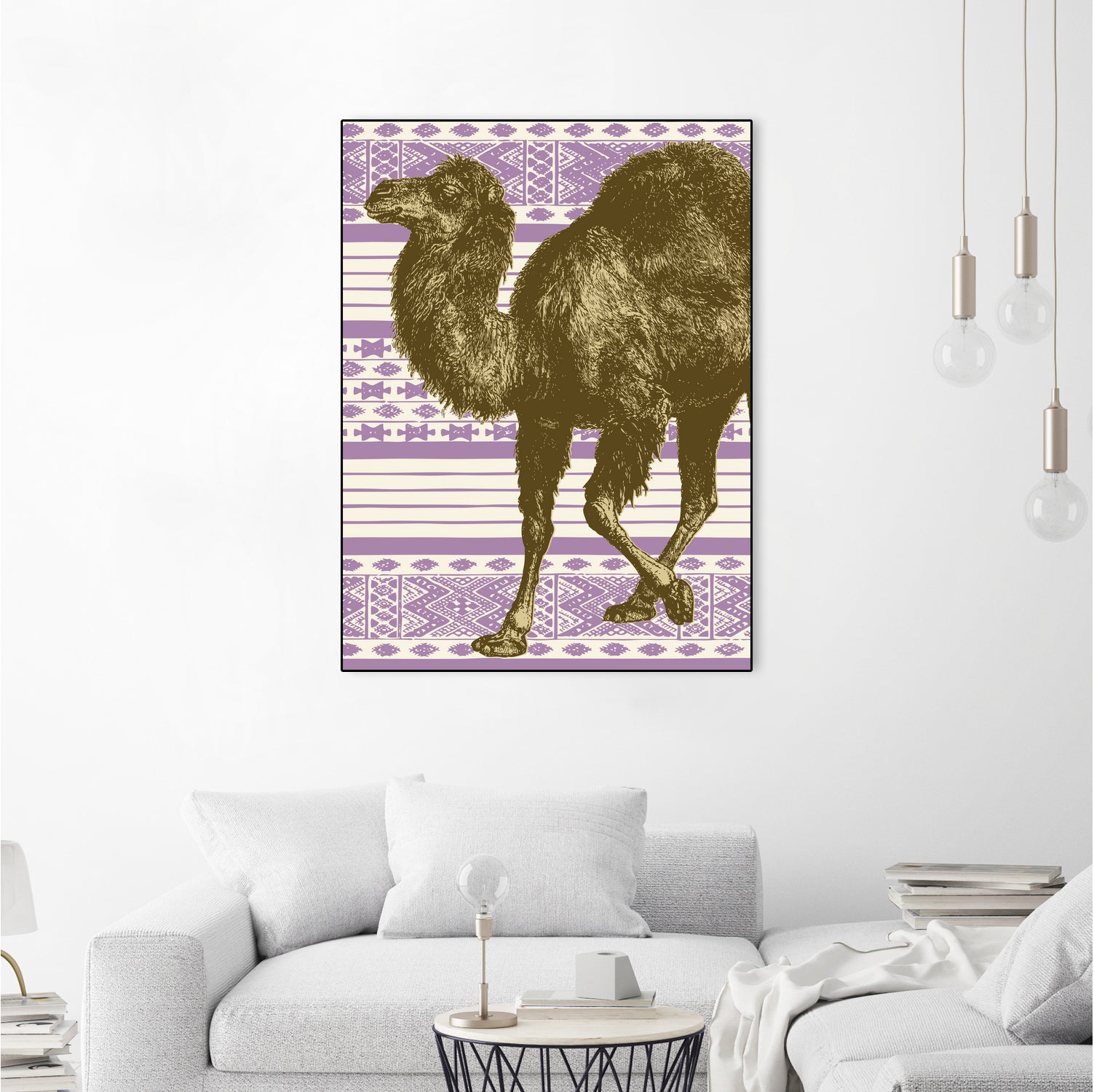 Bazaar Camel Lavender by Thomas Fernez on GIANT ART - fuchsia digital drawing