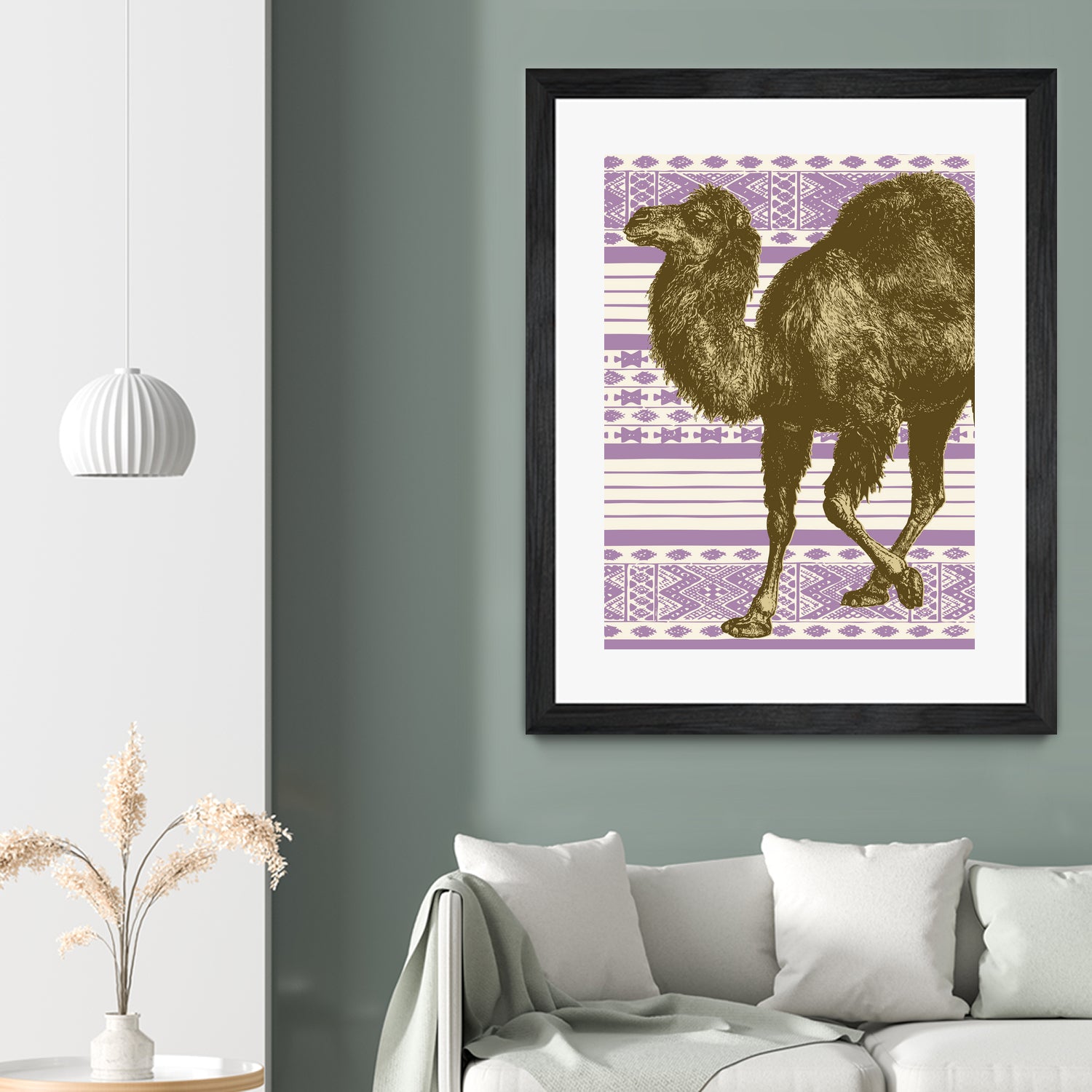 Bazaar Camel Lavender by Thomas Fernez on GIANT ART - fuchsia digital drawing