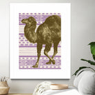 Bazaar Camel Lavender by Thomas Fernez on GIANT ART - fuchsia digital drawing