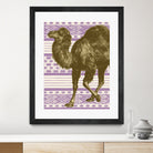 Bazaar Camel Lavender by Thomas Fernez on GIANT ART - fuchsia digital drawing