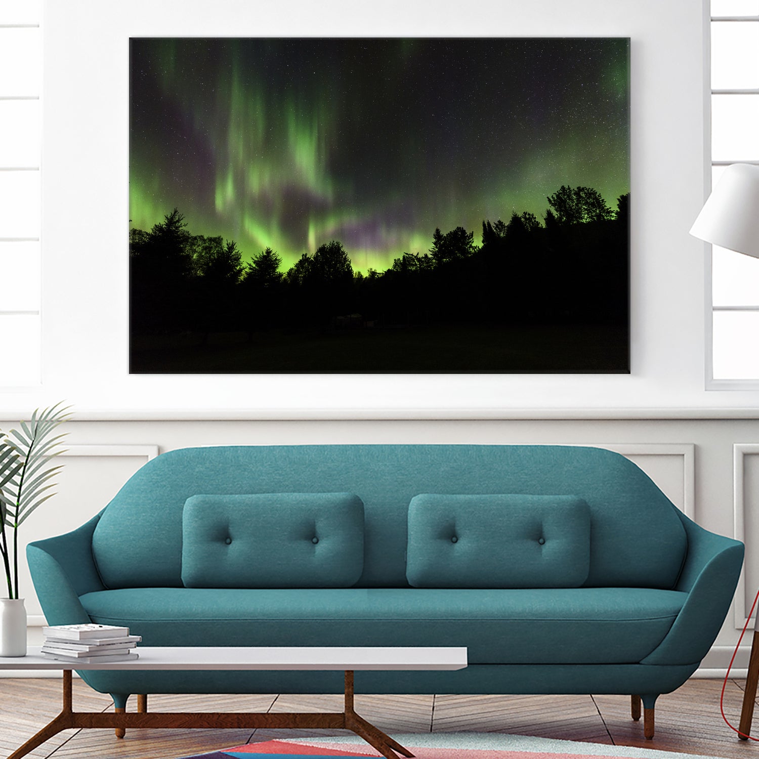 Quebec Northern Lights by Lorenzo Bustillo on GIANT ART - gray photo illustration