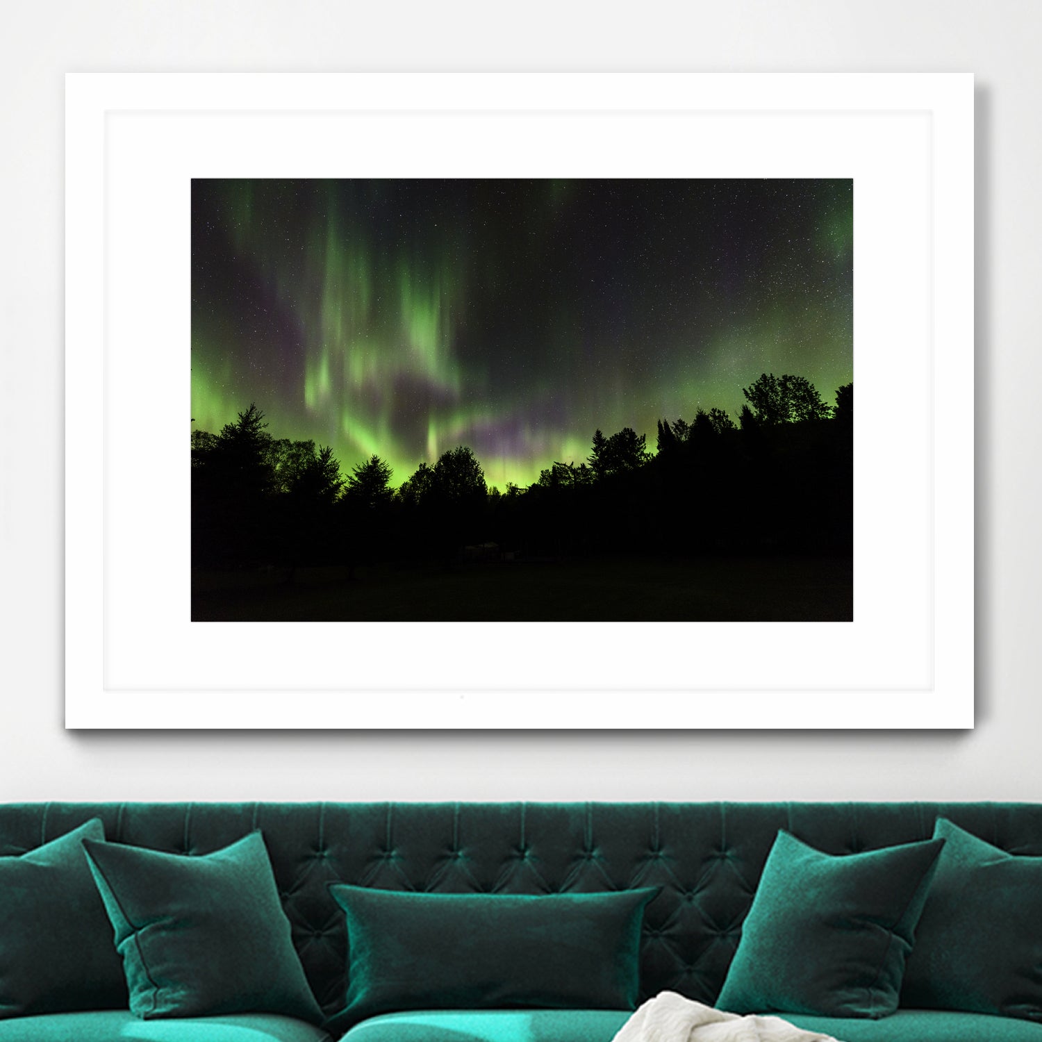 Quebec Northern Lights by Lorenzo Bustillo on GIANT ART - gray photo illustration