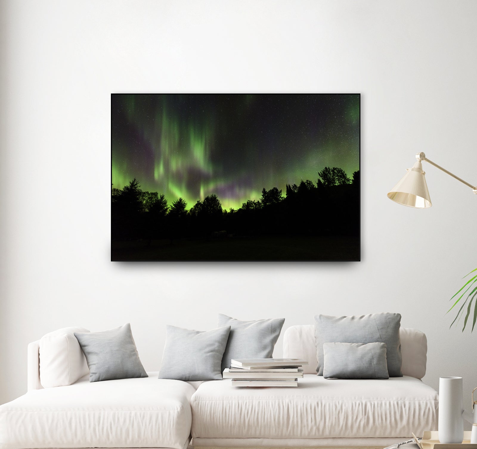 Quebec Northern Lights by Lorenzo Bustillo on GIANT ART - gray photo illustration