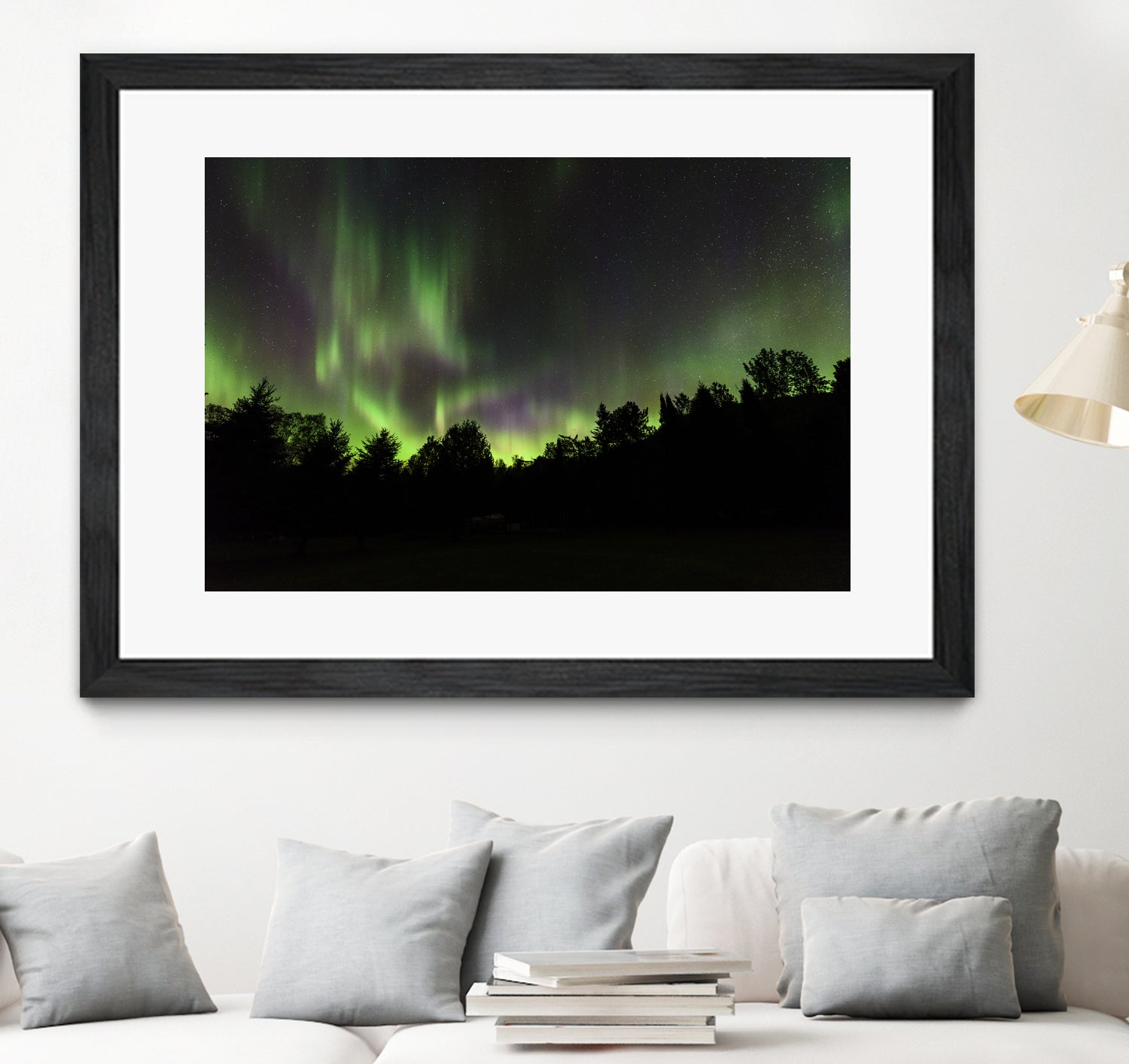 Quebec Northern Lights by Lorenzo Bustillo on GIANT ART - gray photo illustration