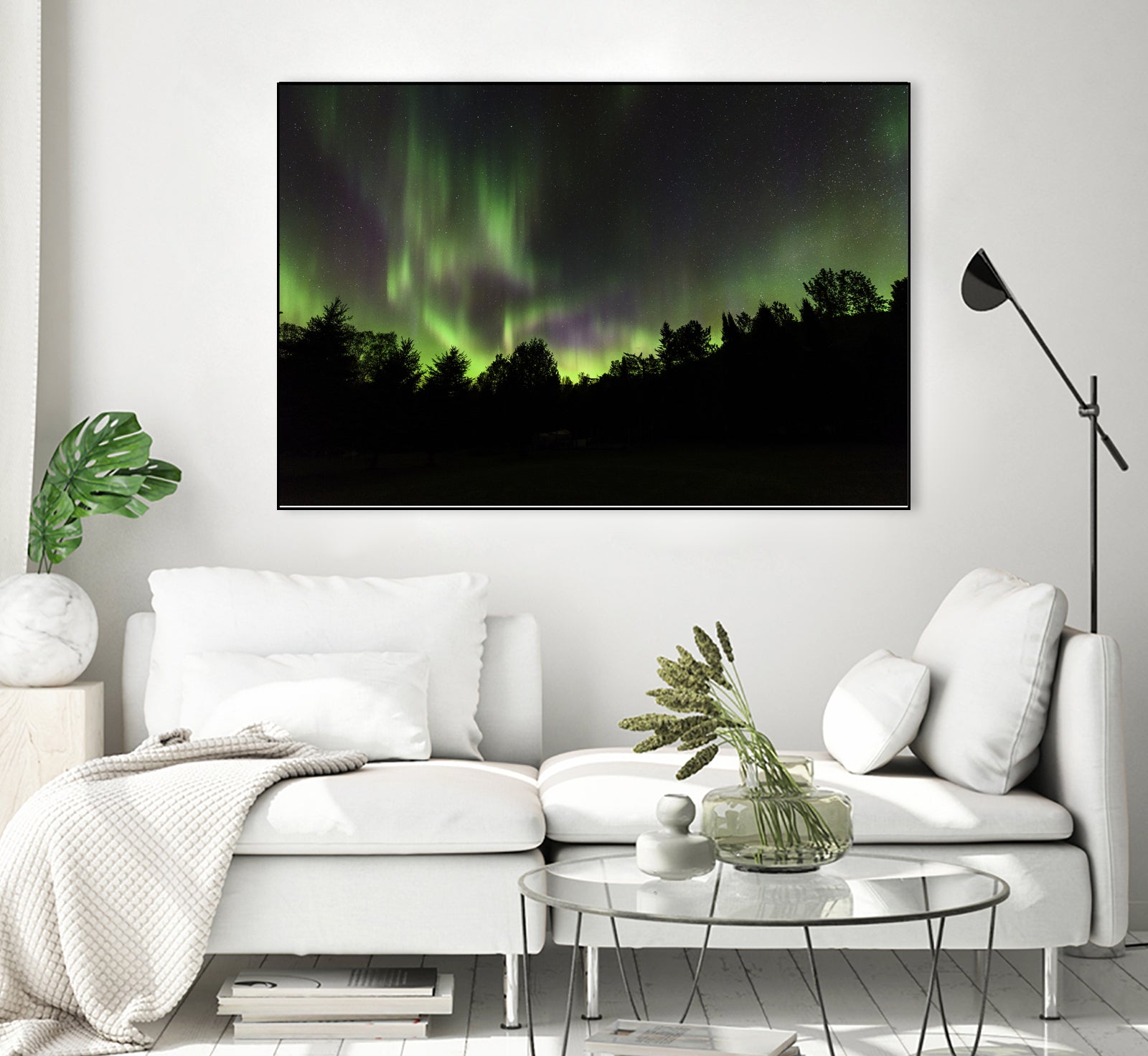 Quebec Northern Lights by Lorenzo Bustillo on GIANT ART - gray photo illustration