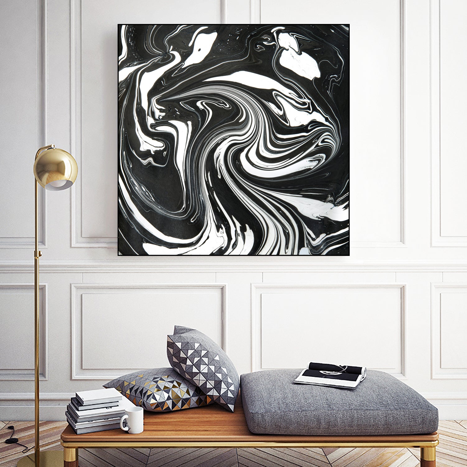 Marble texture I by Tania Amrein on GIANT ART - black digital drawing