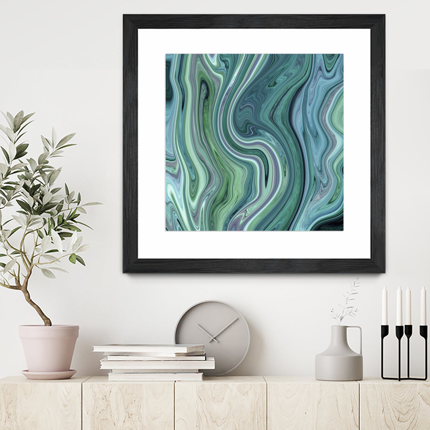 Green marble I by Tania Amrein on GIANT ART - green digital drawing