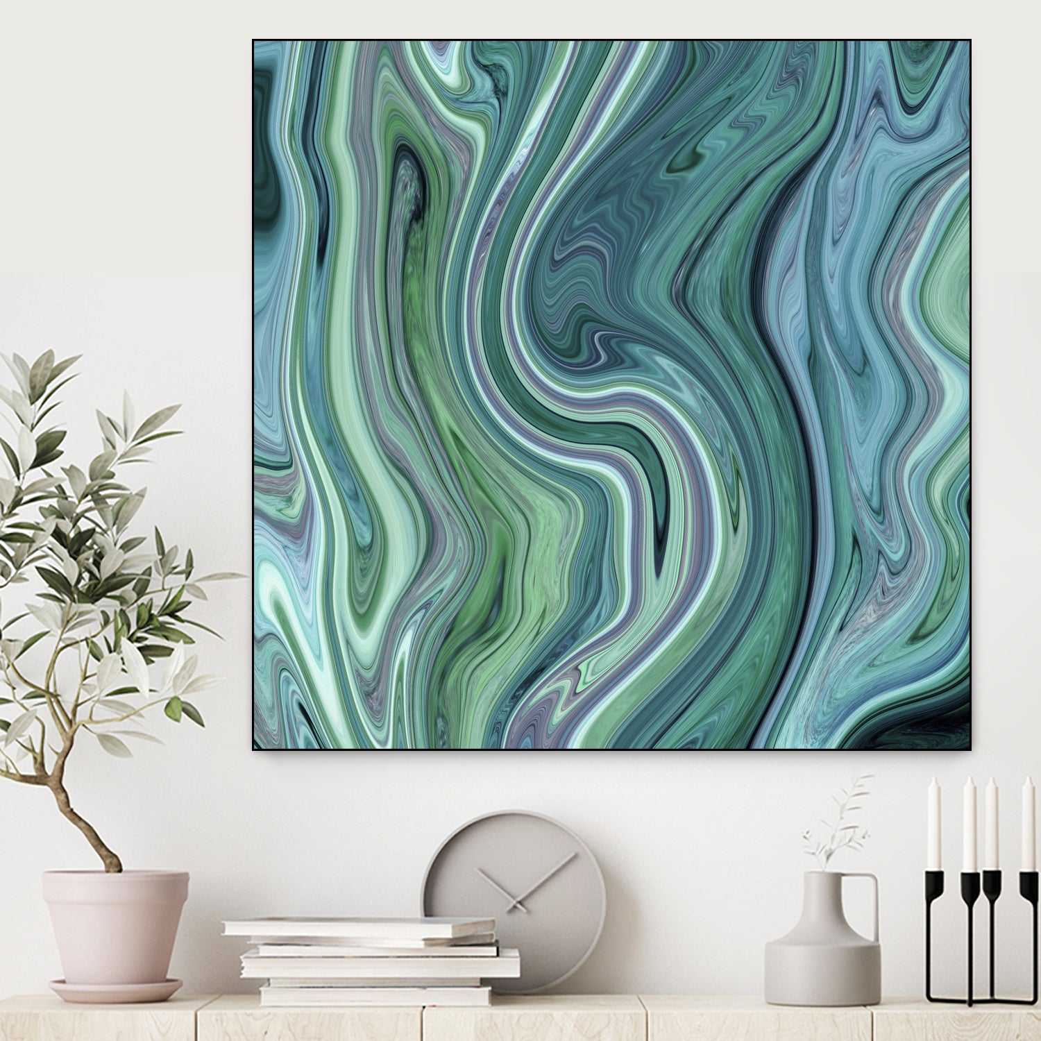 Green marble I by Tania Amrein on GIANT ART - green digital drawing