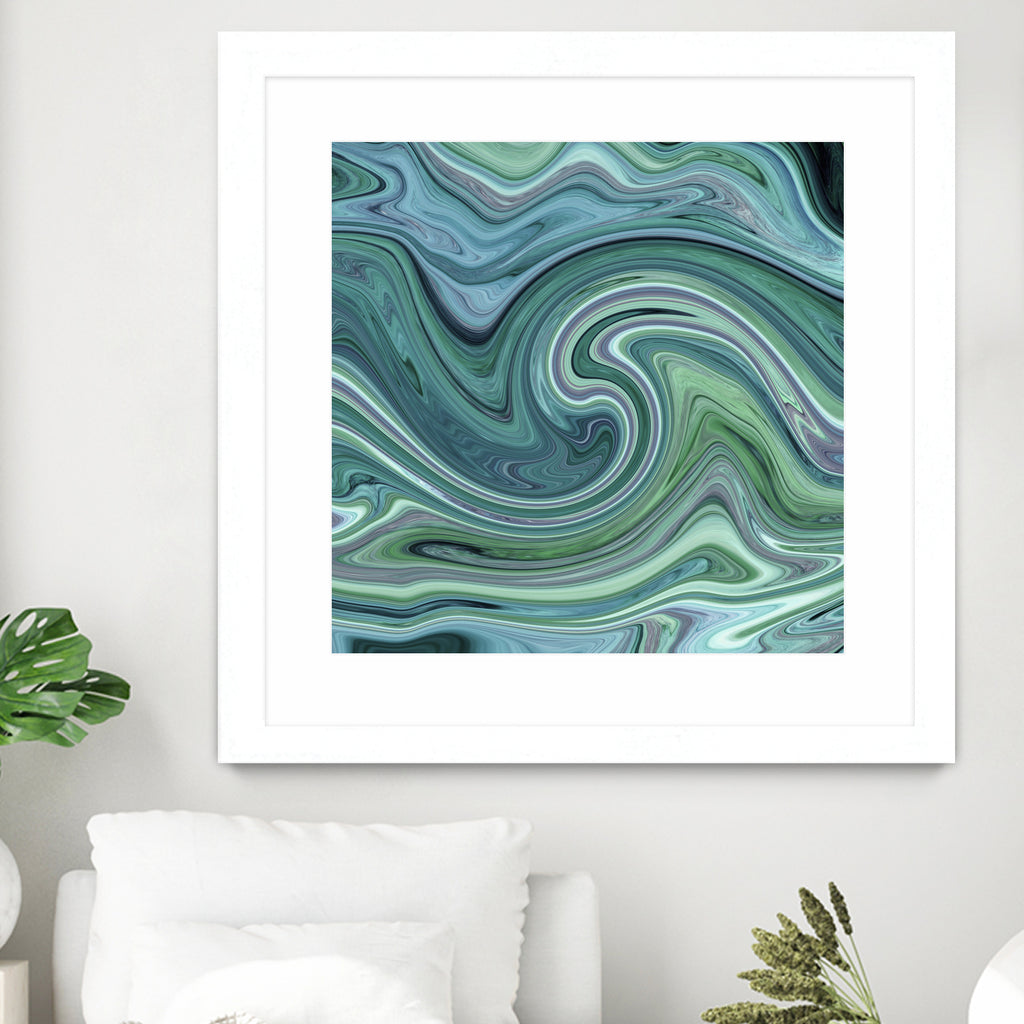 Green marble II by Tania Amrein on GIANT ART - green digital drawing