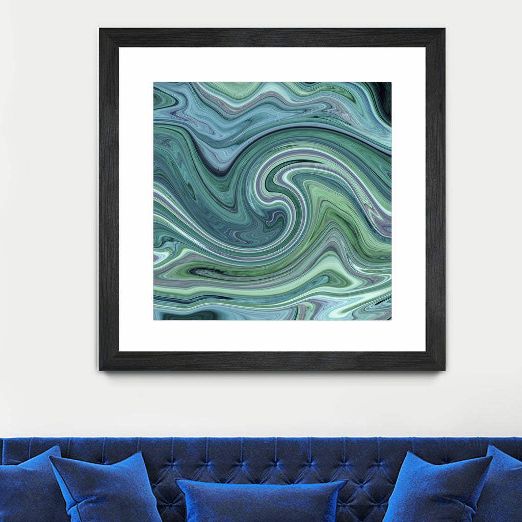 Green marble II by Tania Amrein on GIANT ART - green digital drawing