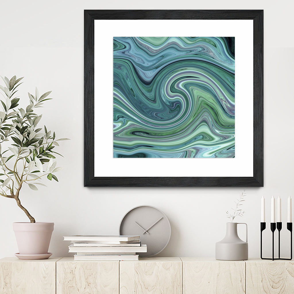 Green marble II by Tania Amrein on GIANT ART - green digital drawing