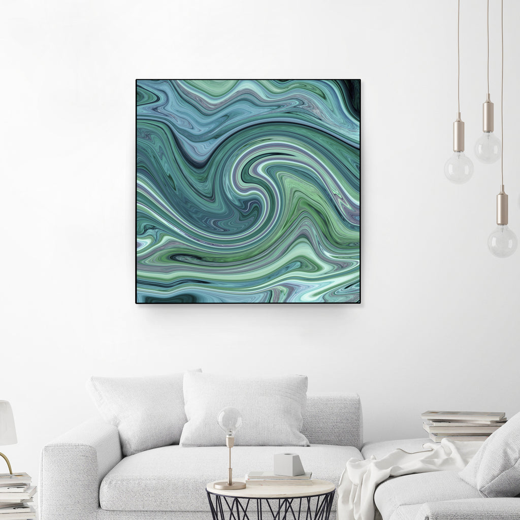 Green marble II by Tania Amrein on GIANT ART - green digital drawing