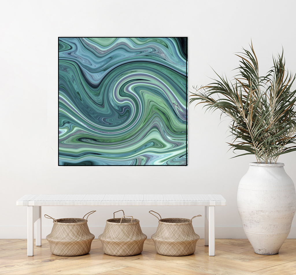 Green marble II by Tania Amrein on GIANT ART - green digital drawing