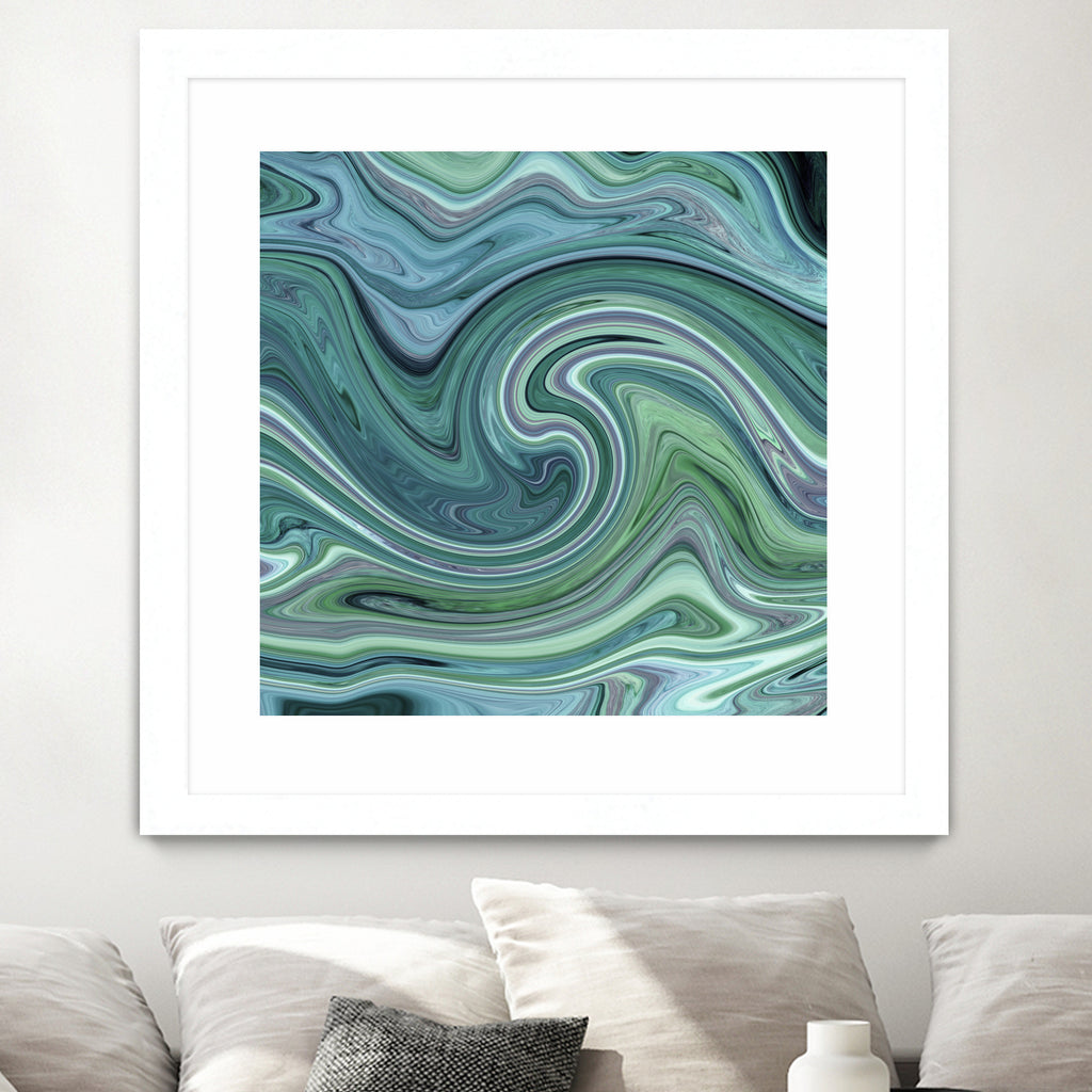 Green marble II by Tania Amrein on GIANT ART - green digital drawing