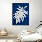 Blue Nature Dark Blue Palm5 by Catia Keck on GIANT ART - blue photo manipulation