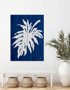 Blue Nature Dark Blue Palm5 by Catia Keck on GIANT ART - blue photo manipulation