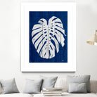 Blue Nature Dark Blue Palm2 by Catia Keck on GIANT ART - blue mixed media