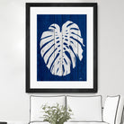 Blue Nature Dark Blue Palm2 by Catia Keck on GIANT ART - blue mixed media