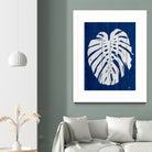 Blue Nature Dark Blue Palm2 by Catia Keck on GIANT ART - blue mixed media