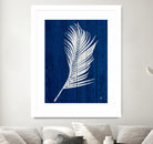 Blue Nature Dark Blue Palm4 by Catia Keck on GIANT ART - blue mixed media