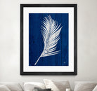 Blue Nature Dark Blue Palm4 by Catia Keck on GIANT ART - blue mixed media