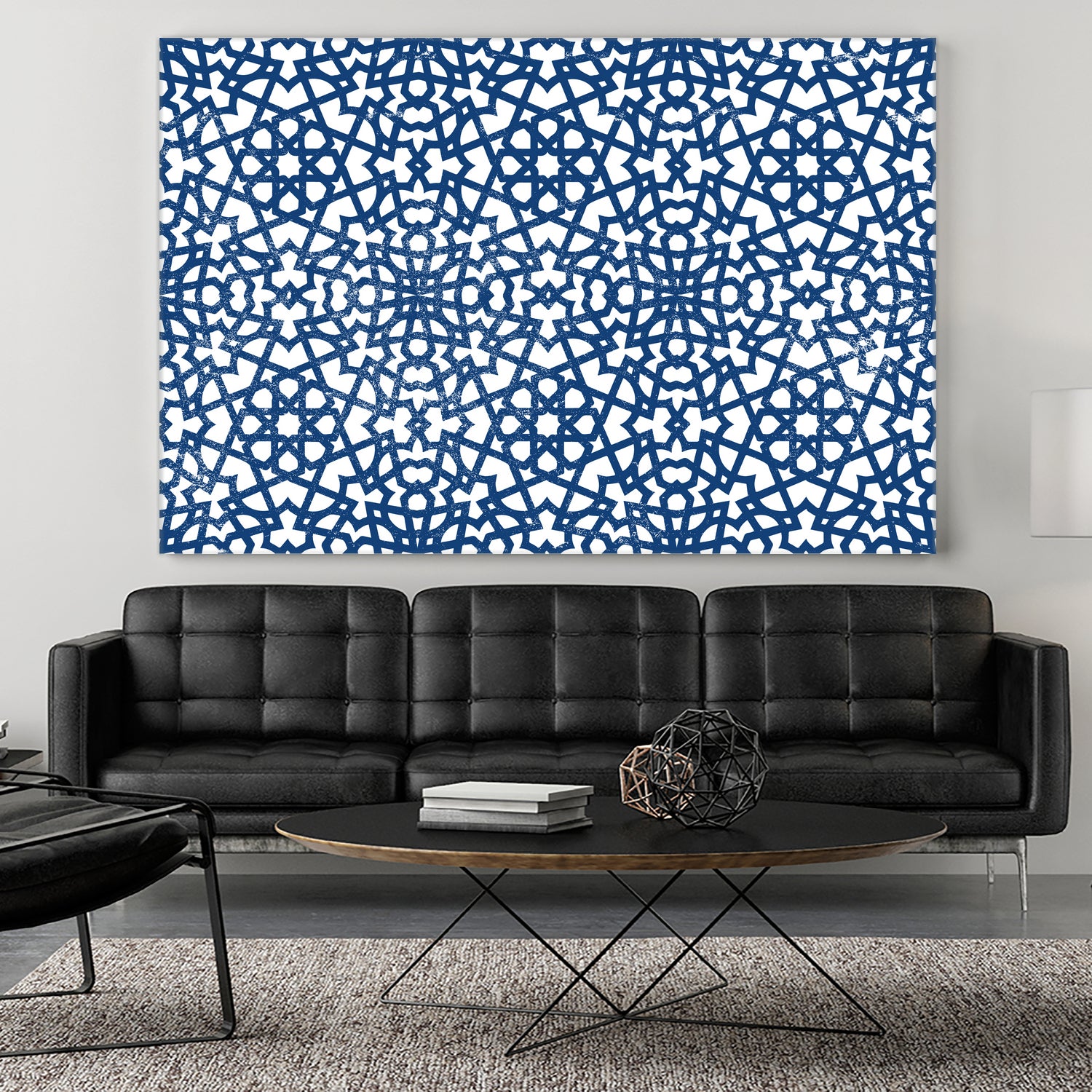 Moroccan LaceBlue by Catia Keck on GIANT ART - blue mixed media