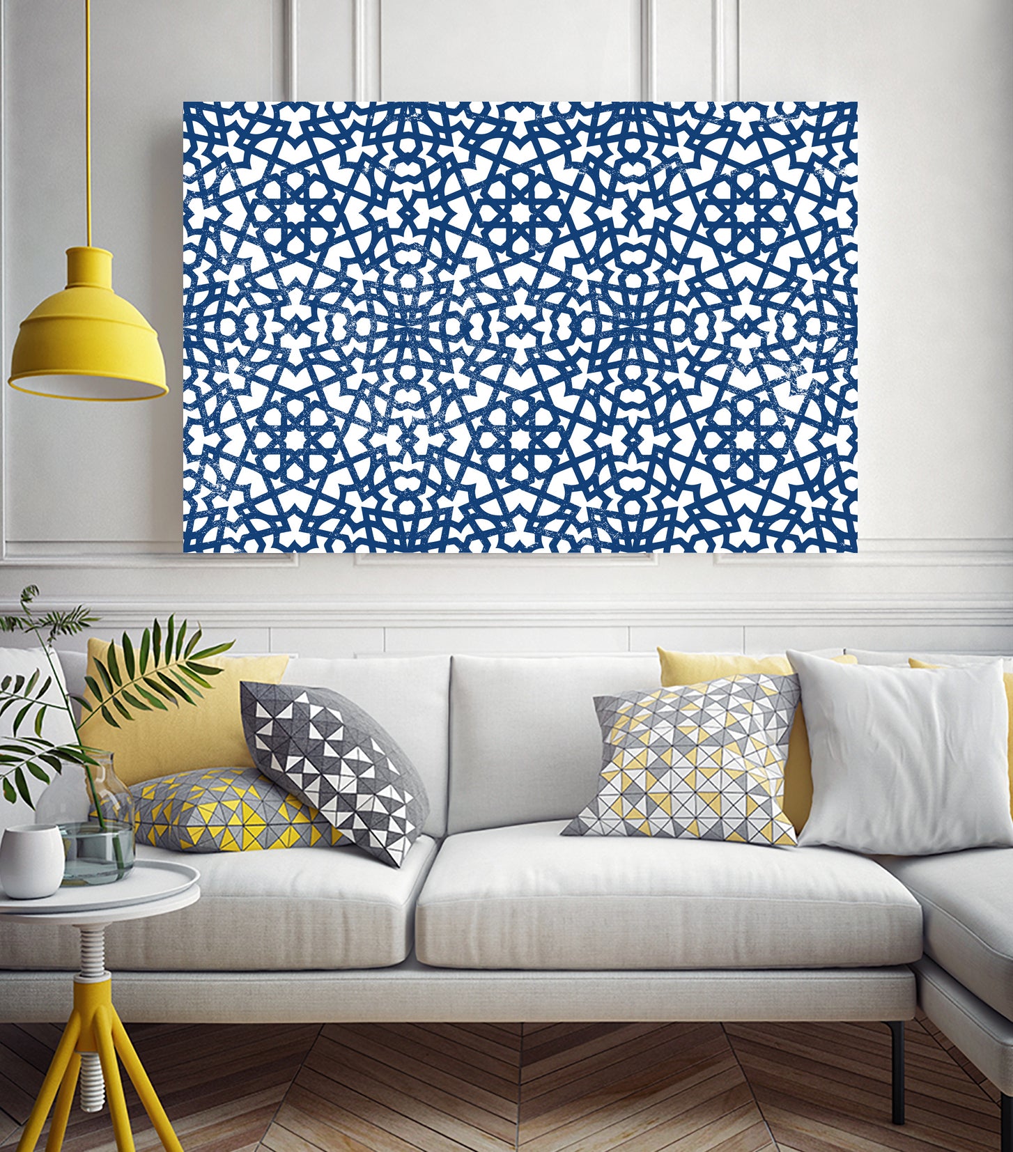 Moroccan LaceBlue by Catia Keck on GIANT ART - blue mixed media