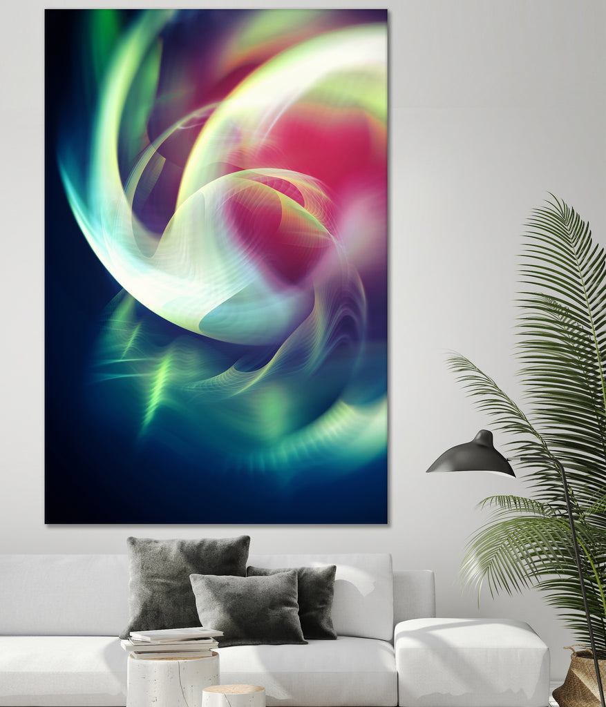 Abstract Art XIII by Tenyo Marchev on GIANT ART - green 3d art