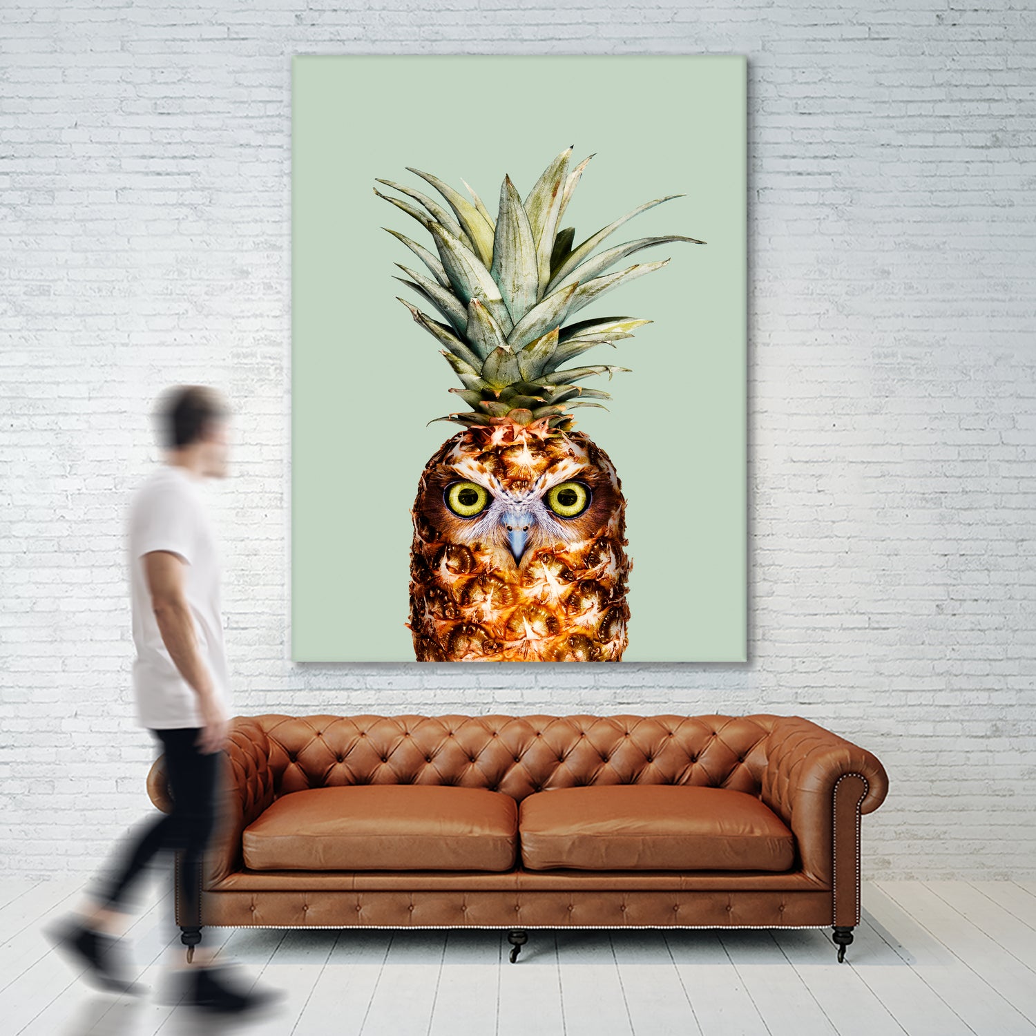 PINEAPPLE OWL by Jonas Loose on GIANT ART - green photo manipulation