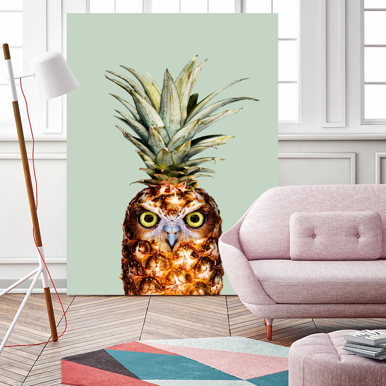 PINEAPPLE OWL by Jonas Loose on GIANT ART - green photo manipulation