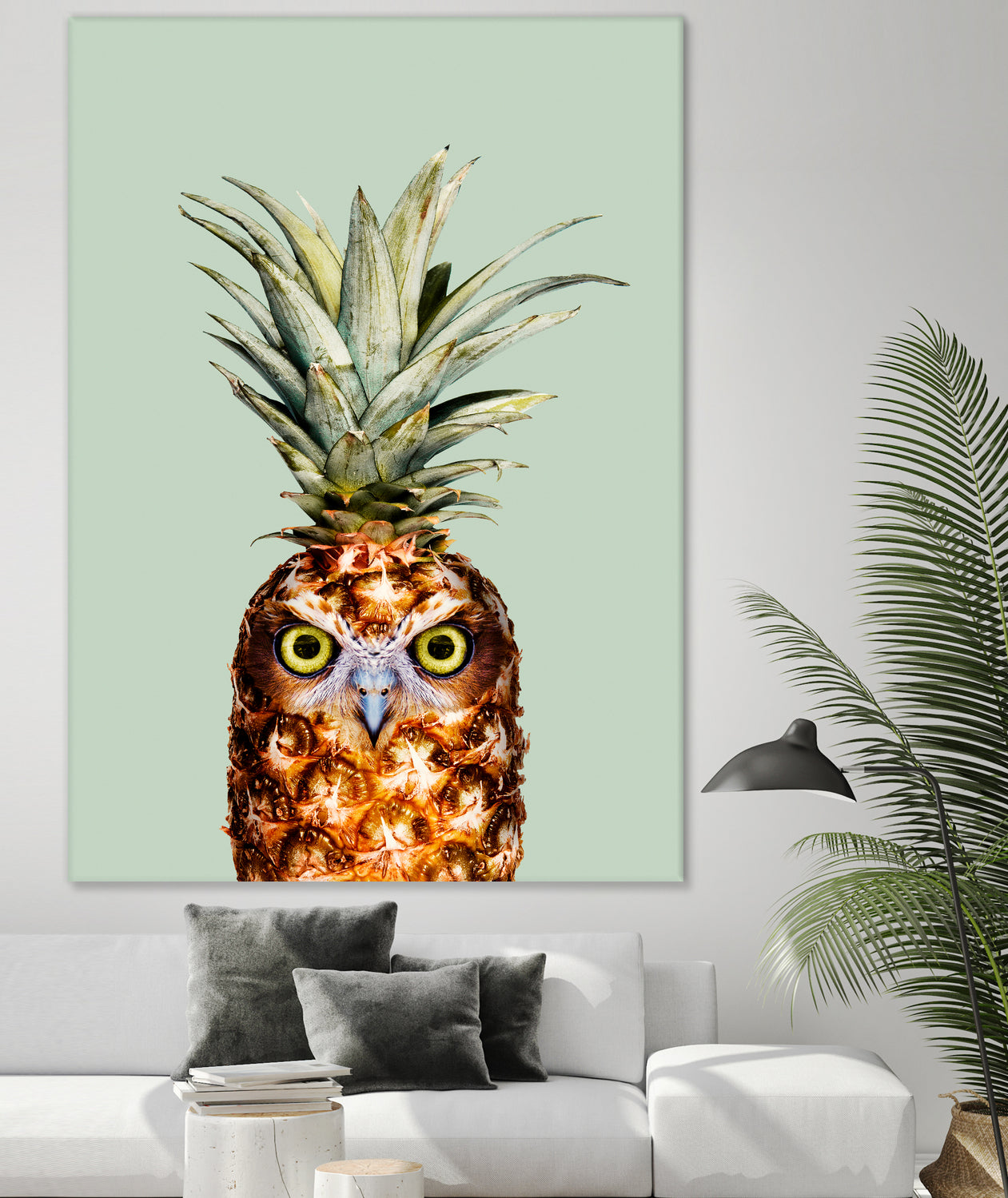 PINEAPPLE OWL by Jonas Loose on GIANT ART - green photo manipulation