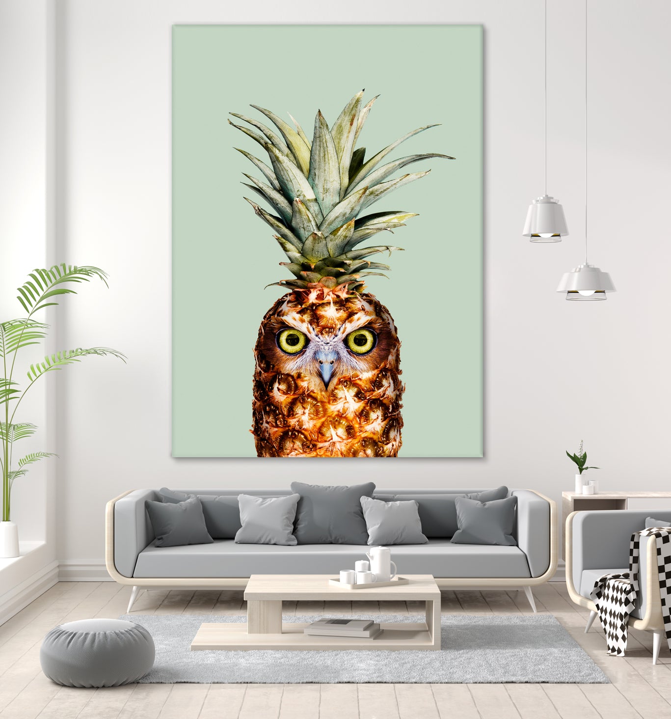 PINEAPPLE OWL by Jonas Loose on GIANT ART - green photo manipulation