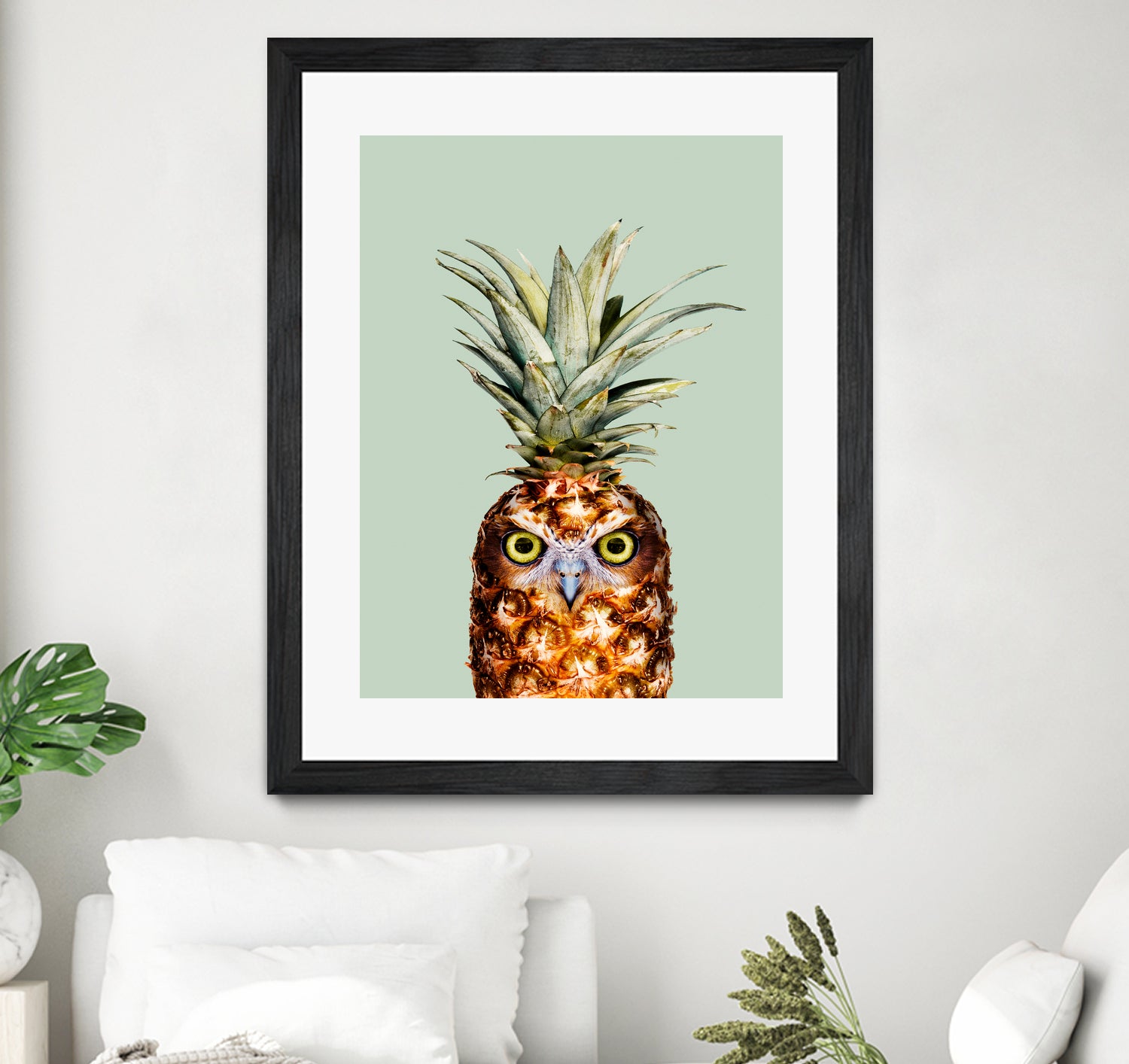 PINEAPPLE OWL by Jonas Loose on GIANT ART - green photo manipulation