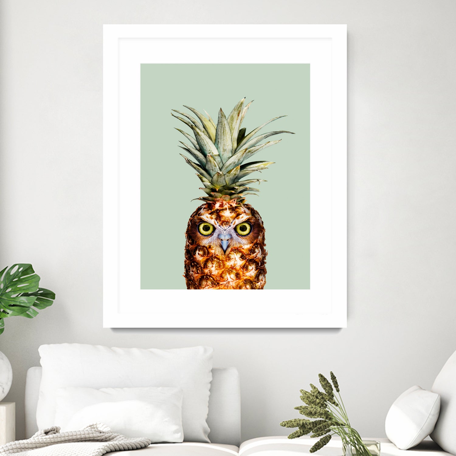 PINEAPPLE OWL by Jonas Loose on GIANT ART - green photo manipulation