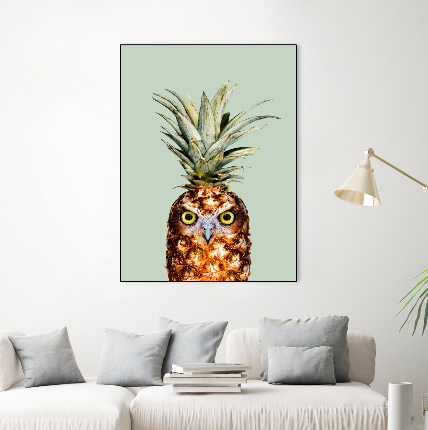 PINEAPPLE OWL by Jonas Loose on GIANT ART - green photo manipulation