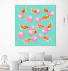 BUBBLEGUM GOLDFISH by Jonas Loose on GIANT ART - pink digital painting