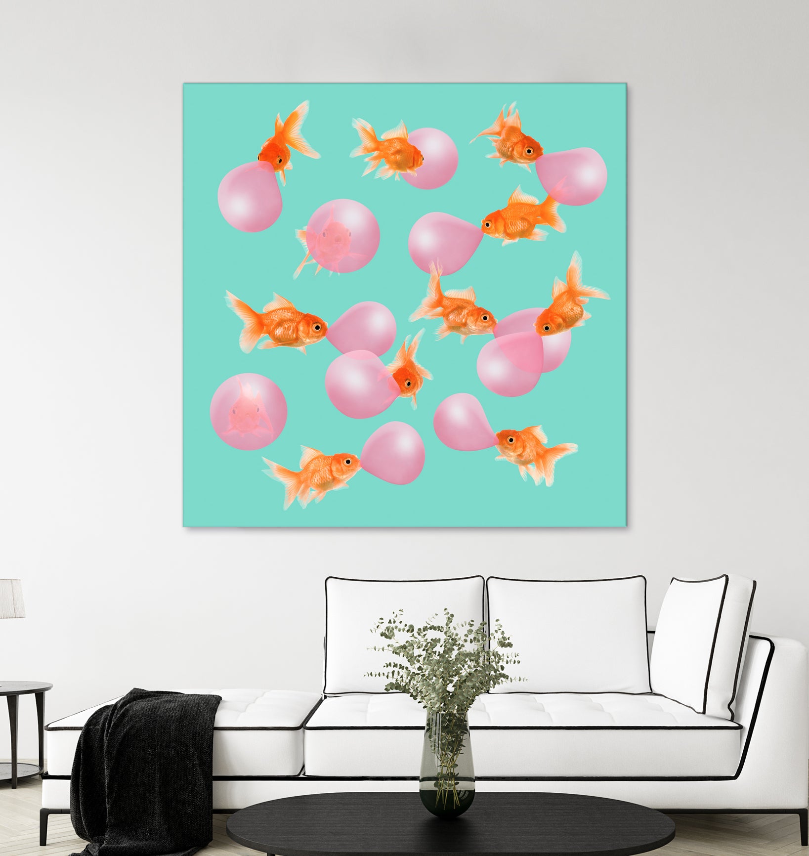 BUBBLEGUM GOLDFISH by Jonas Loose on GIANT ART - pink digital painting