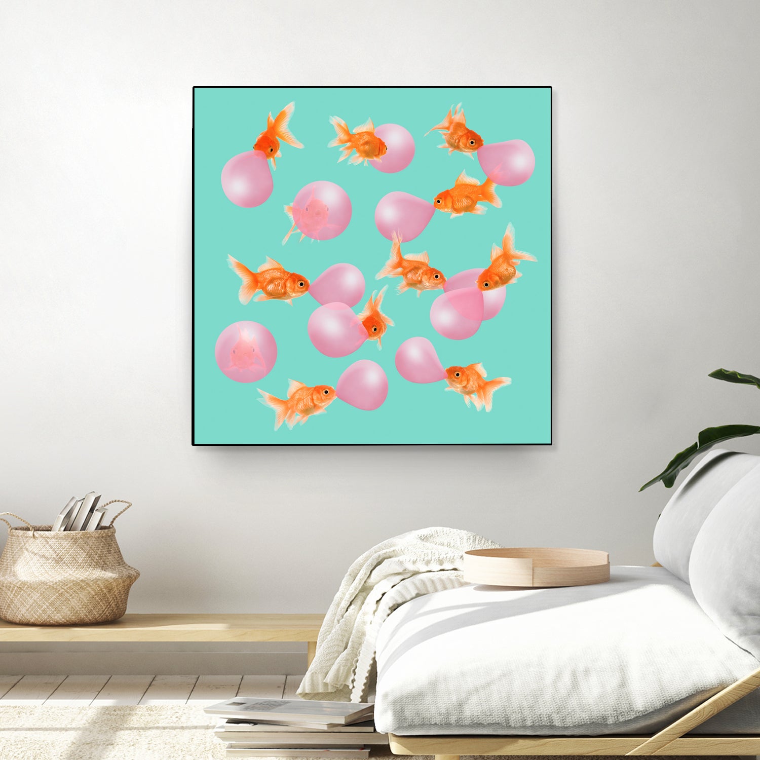 BUBBLEGUM GOLDFISH by Jonas Loose on GIANT ART - pink digital painting