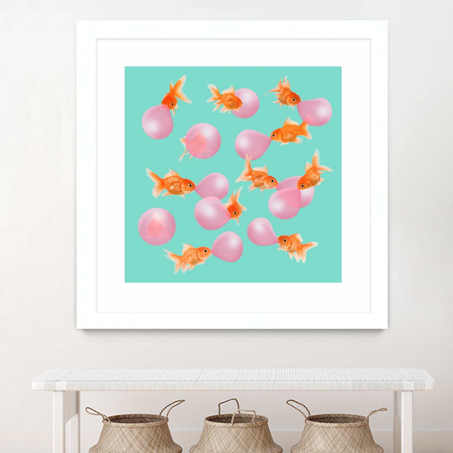 BUBBLEGUM GOLDFISH by Jonas Loose on GIANT ART - pink digital painting