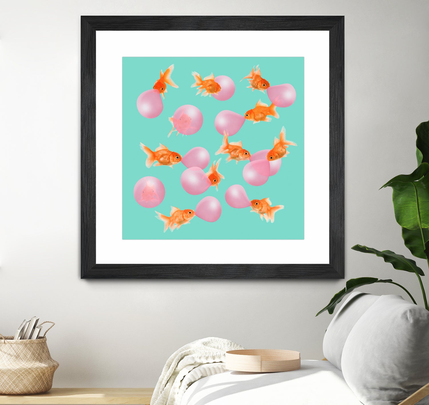 BUBBLEGUM GOLDFISH by Jonas Loose on GIANT ART - pink digital painting