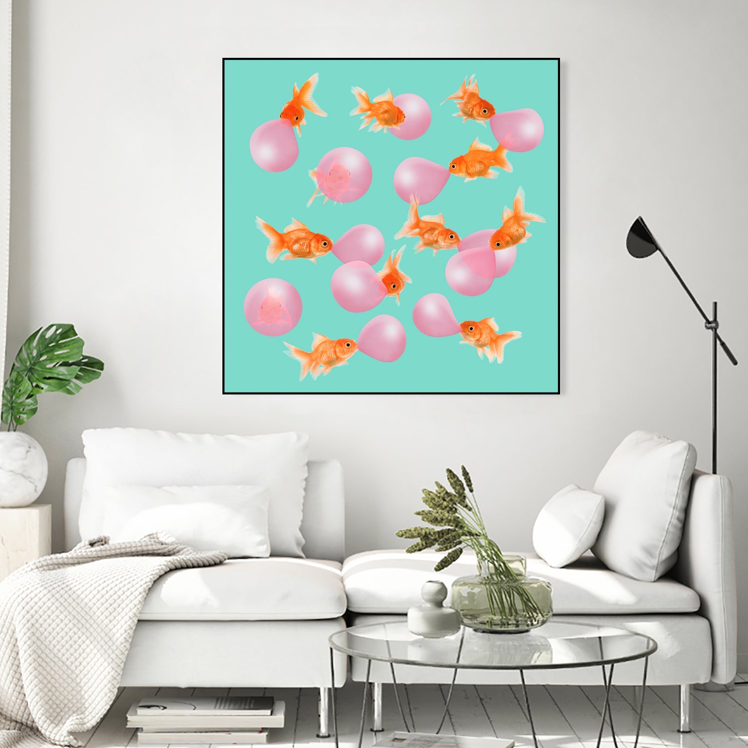 BUBBLEGUM GOLDFISH by Jonas Loose on GIANT ART - pink digital painting