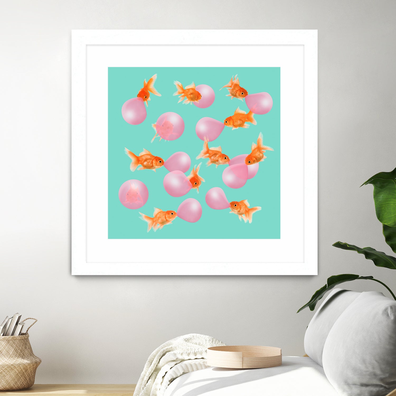 BUBBLEGUM GOLDFISH by Jonas Loose on GIANT ART - pink digital painting