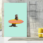 SURFING OTTER by Jonas Loose on GIANT ART - blue character design