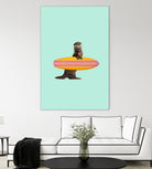 SURFING OTTER by Jonas Loose on GIANT ART - blue character design