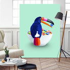 CEREAL TOUCAN by Jonas Loose on GIANT ART - green 3d art