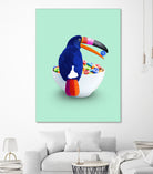 CEREAL TOUCAN by Jonas Loose on GIANT ART - green 3d art