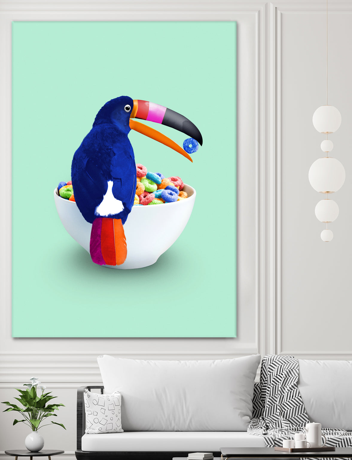 CEREAL TOUCAN by Jonas Loose on GIANT ART - green 3d art